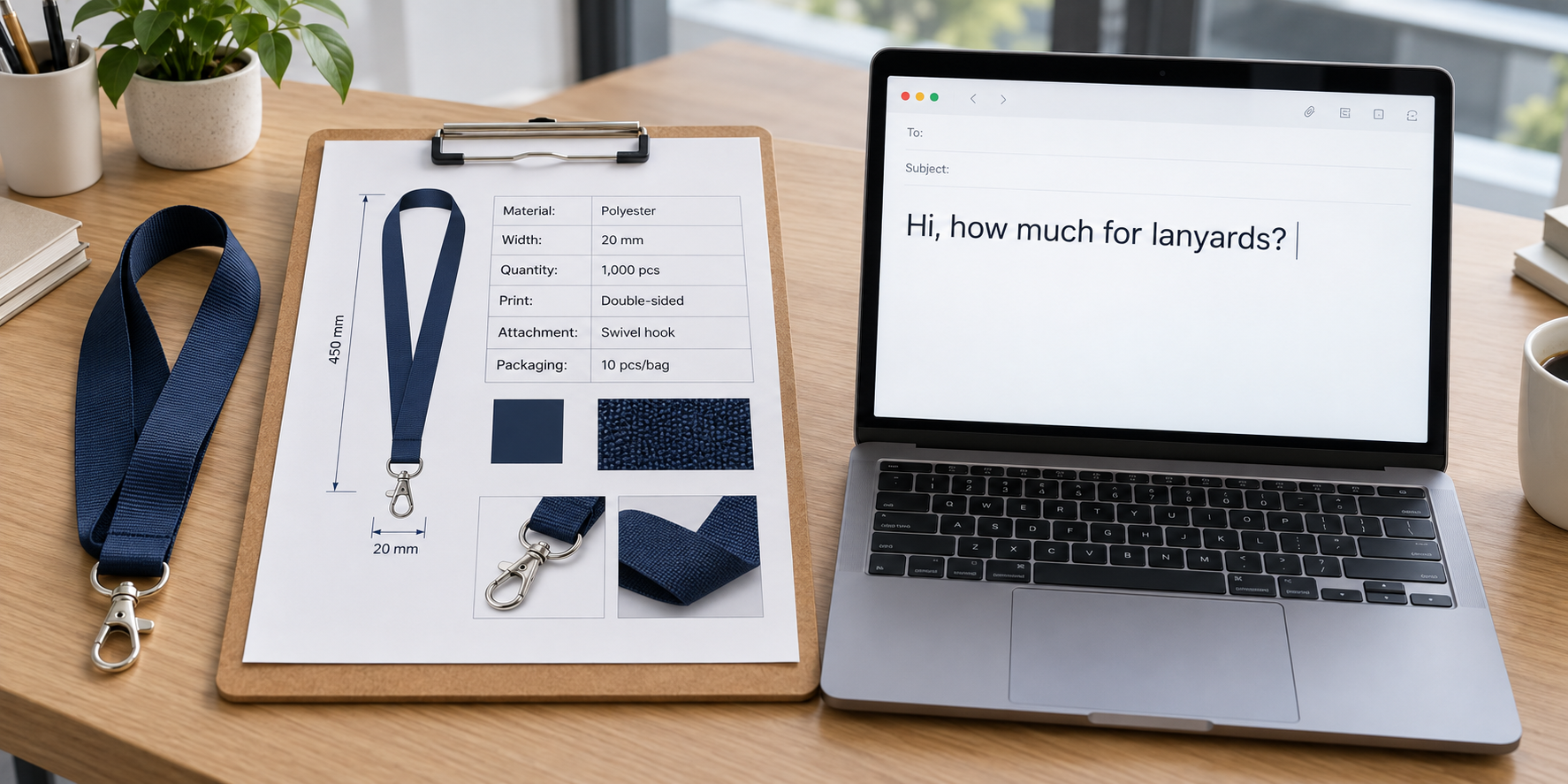 An image comparing a detailed specification sheet next to a vague, one-line email request